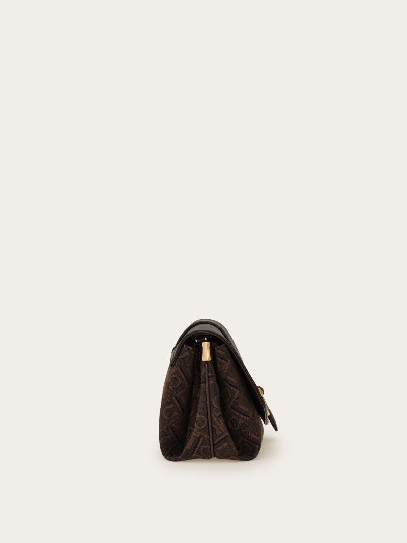 Ferragamo | Women's Front Flap Crossbody Bag - Espresso