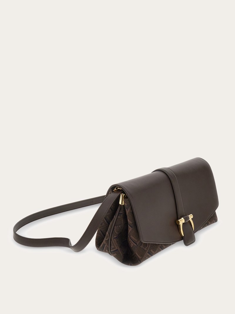 Ferragamo | Women's Front Flap Crossbody Bag - Espresso