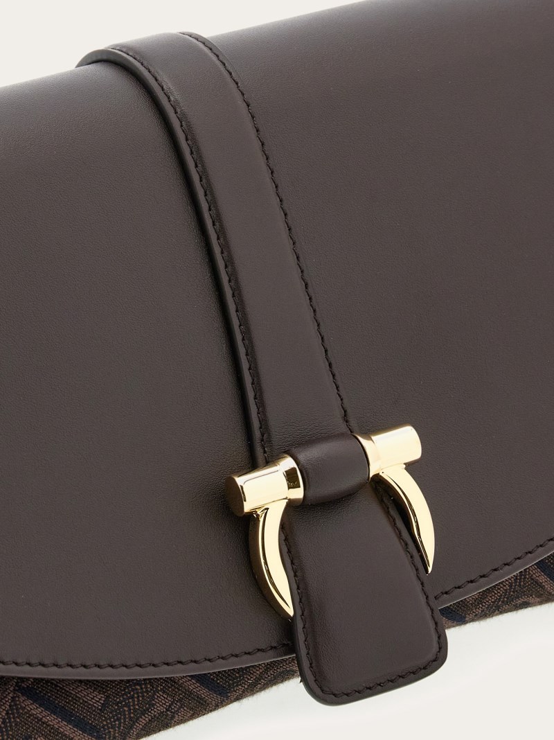 Ferragamo | Women's Front Flap Crossbody Bag - Espresso