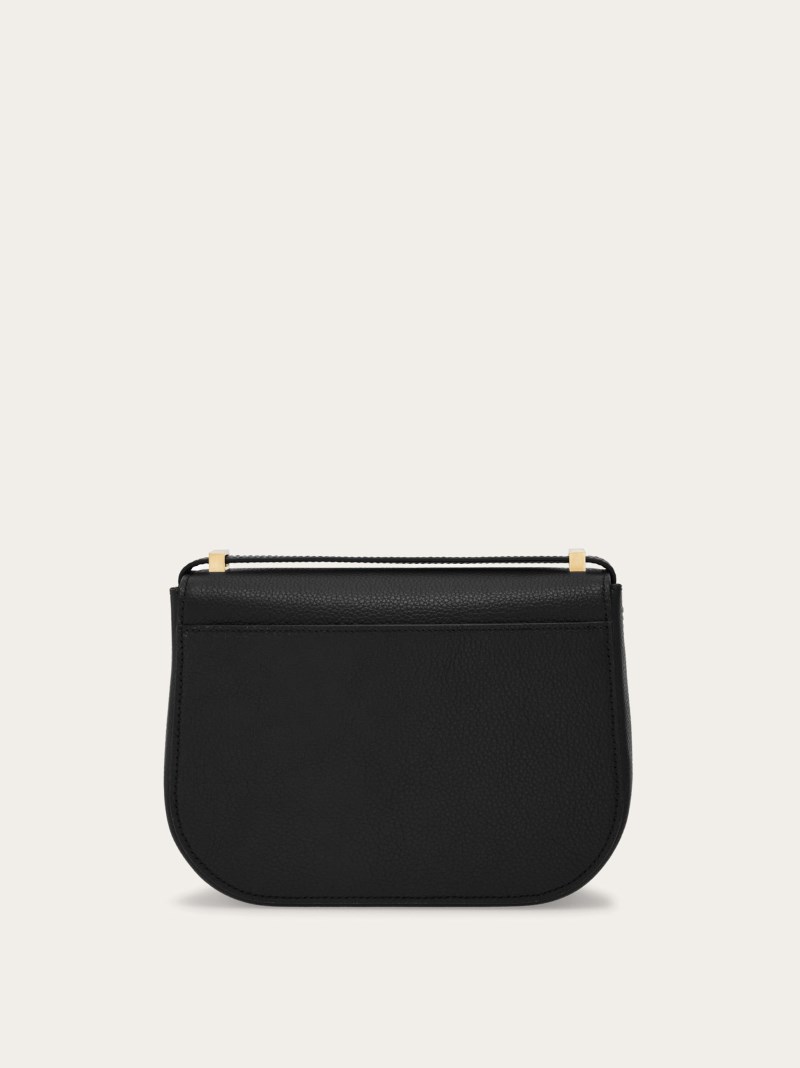 Ferragamo | Women's Double Gancini Crossbody Bag - Black