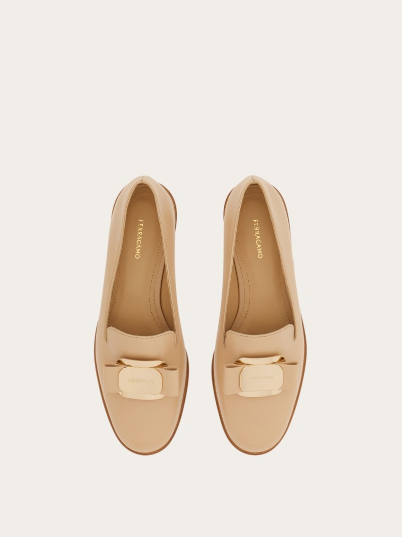 Ferragamo | Women's New Vara Plate Loafer - Nude