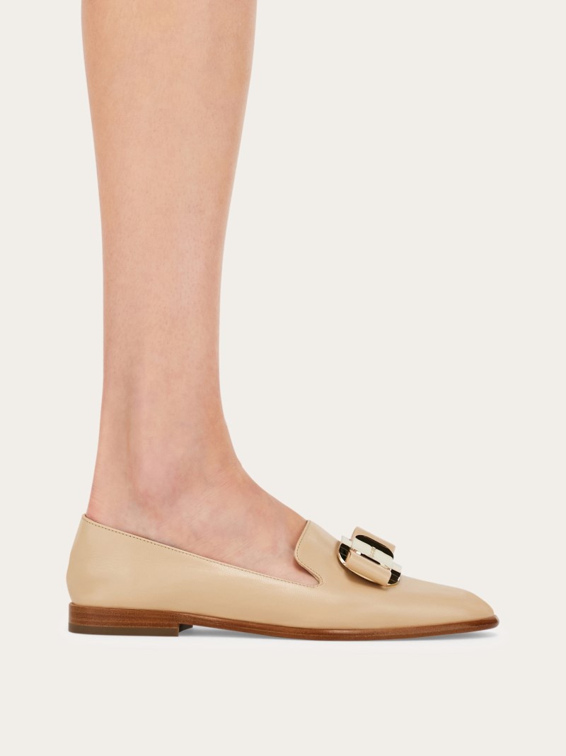 Ferragamo | Women's New Vara Plate Loafer - Nude