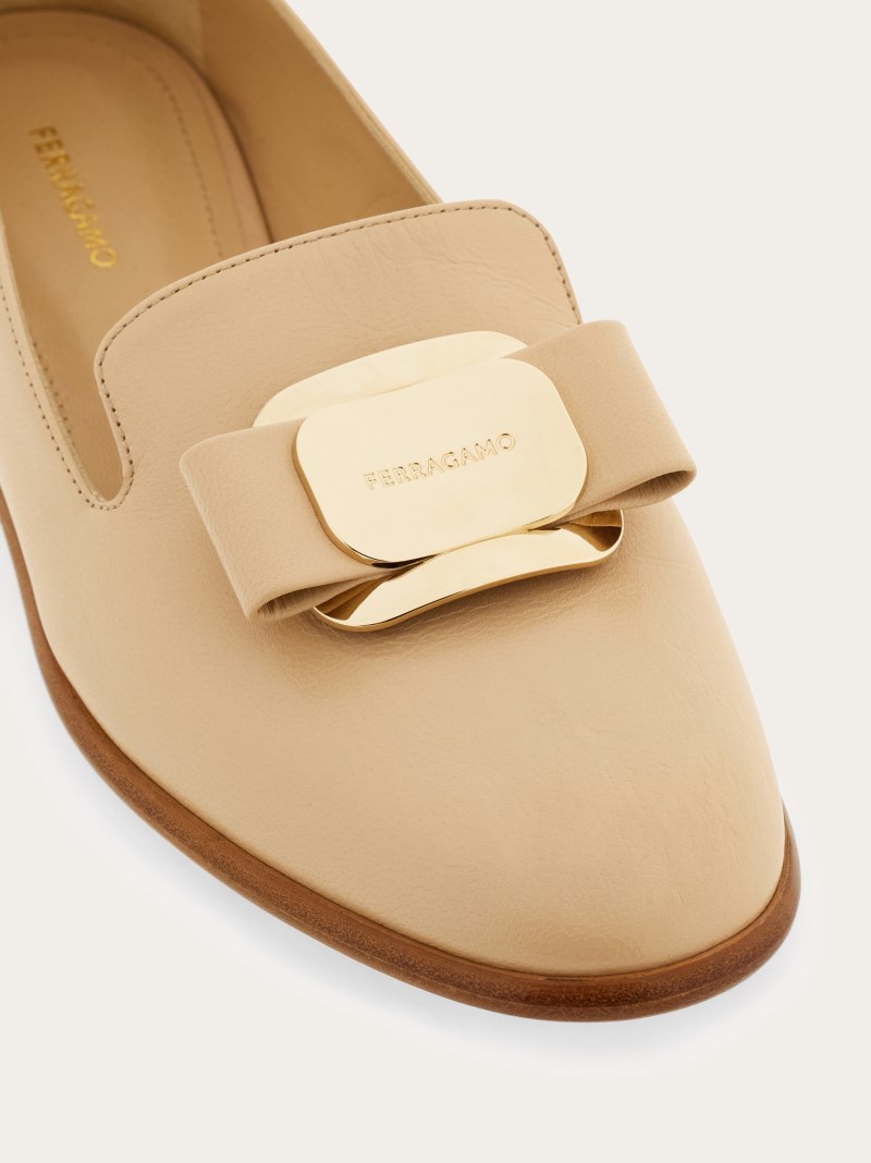Ferragamo | Women's New Vara Plate Loafer - Nude