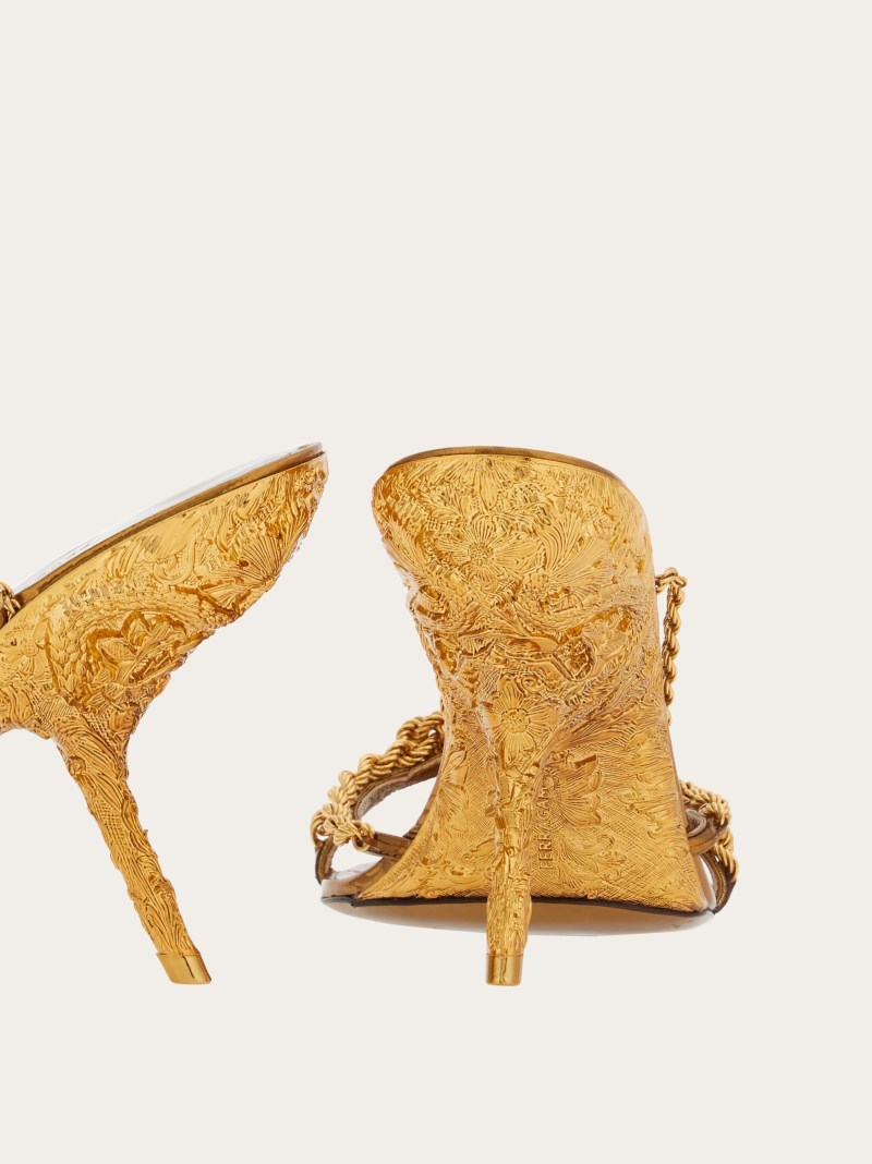Ferragamo | Women's Bejeweled Sandal - Gold