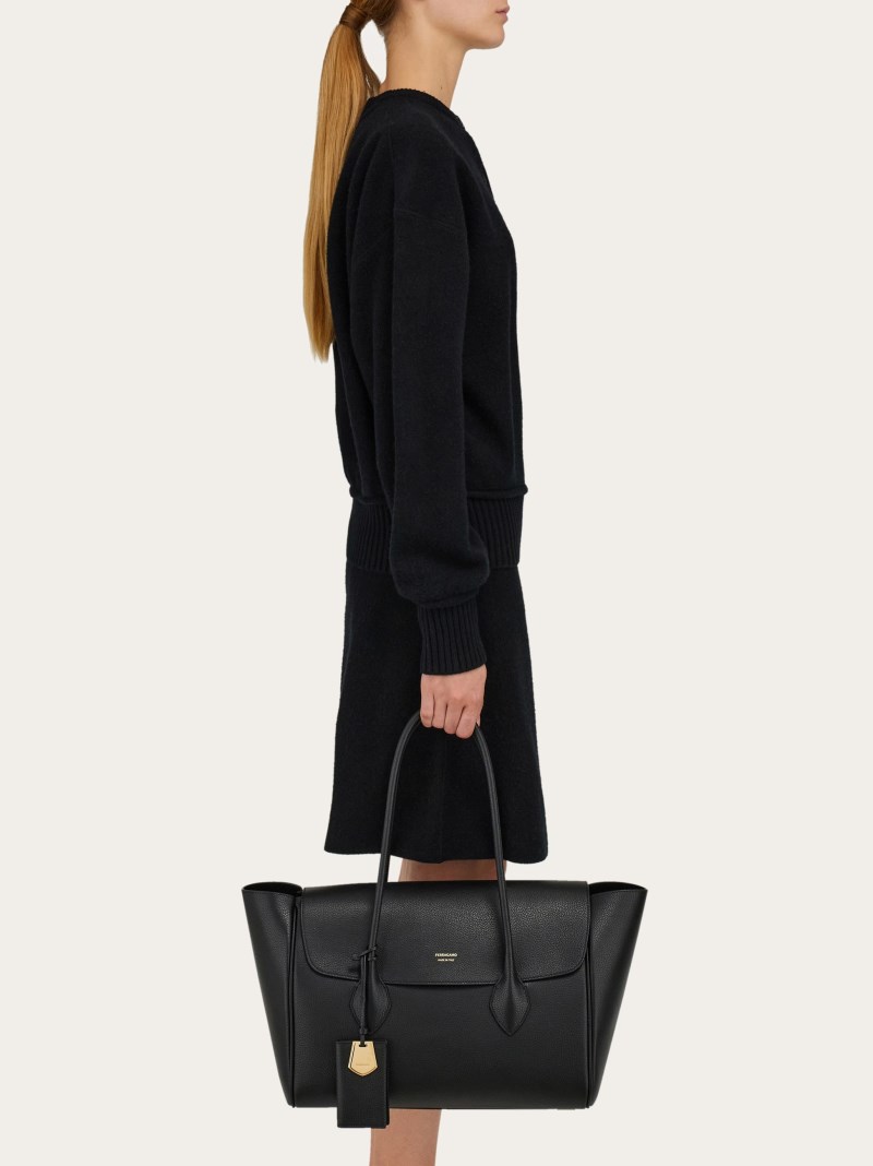 Ferragamo | Women's East-West Tote Bag - Black