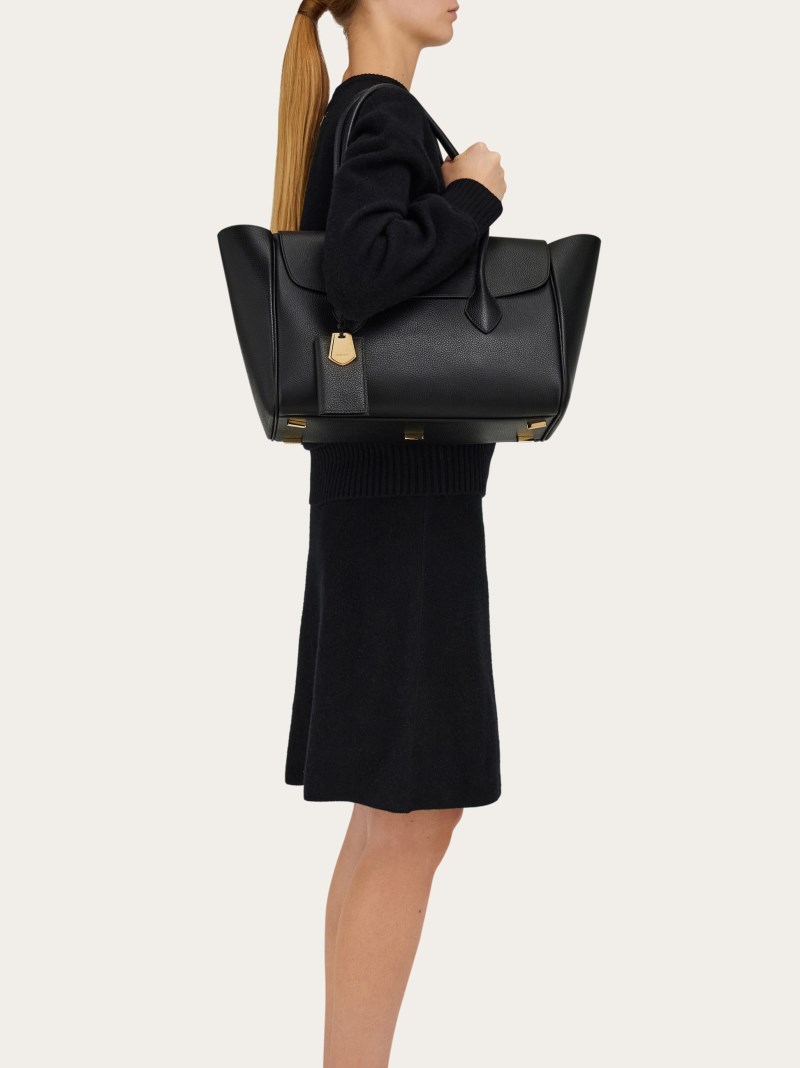 Ferragamo | Women's East-West Tote Bag - Black