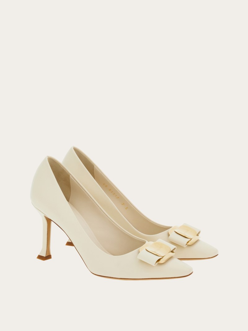 Ferragamo | Women's New Vara Plate Pump - Mascarpone