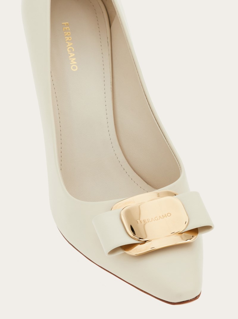 Ferragamo | Women's New Vara Plate Pump - Mascarpone