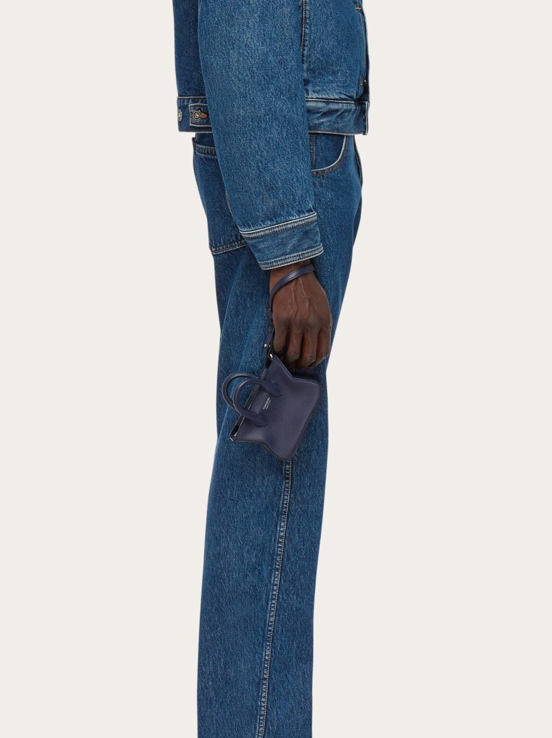 Ferragamo | Men's Tote Mini Charm - Midnight Blue