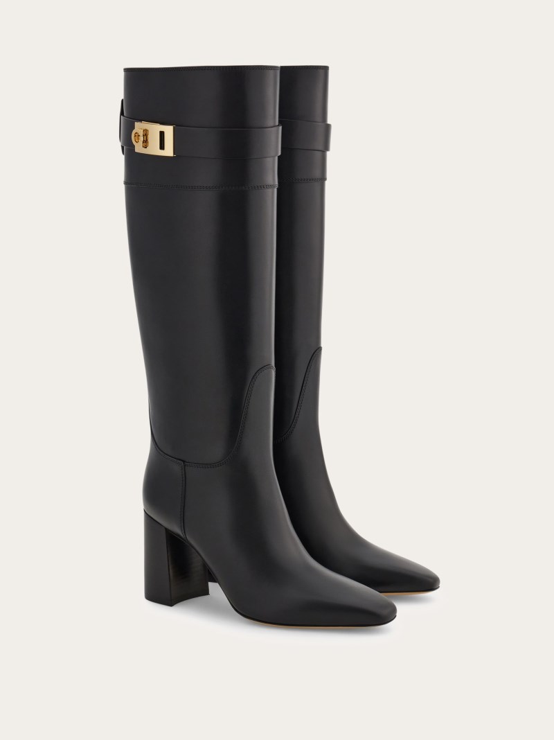 Ferragamo | Women's Hug Buckle Boot - Black