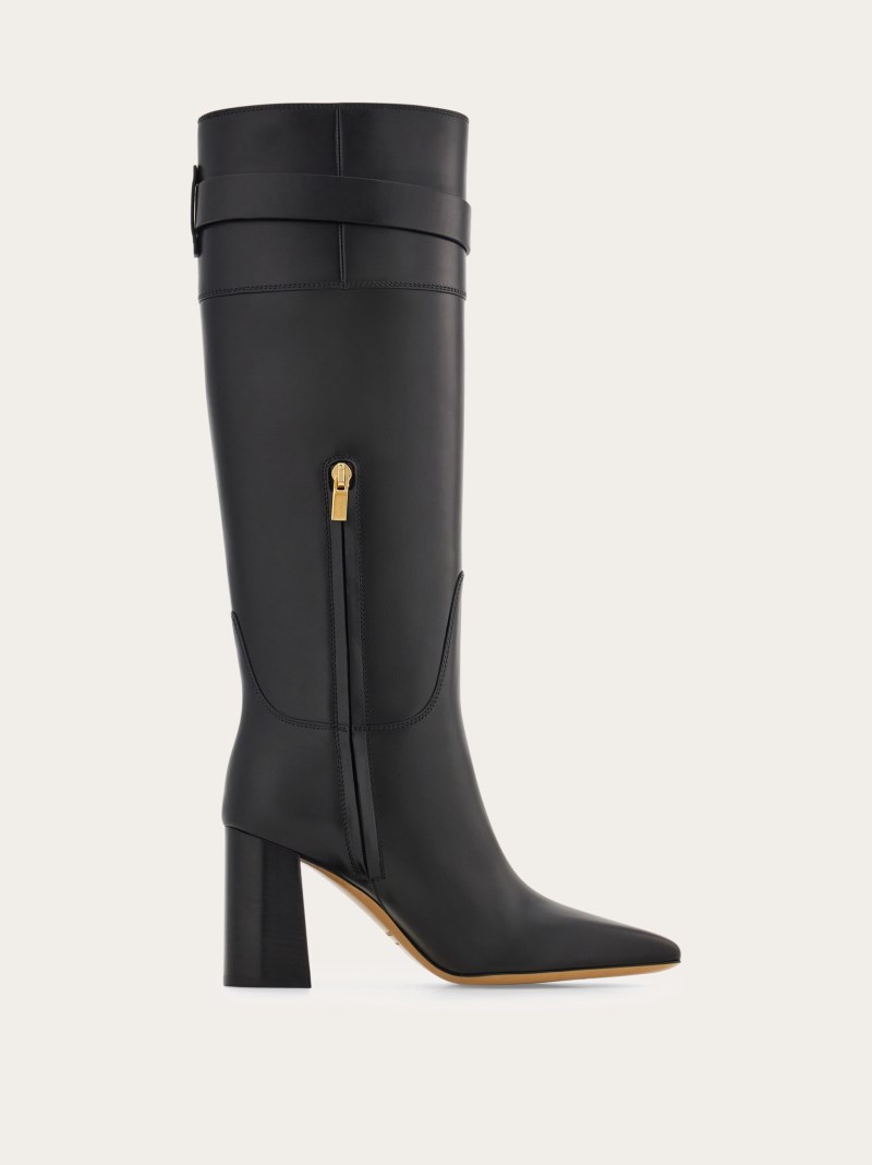 Ferragamo | Women's Hug Buckle Boot - Black