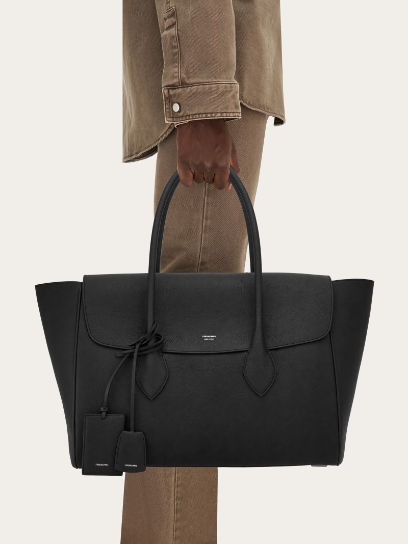 Ferragamo | Women's East-West Tote Bag - Black