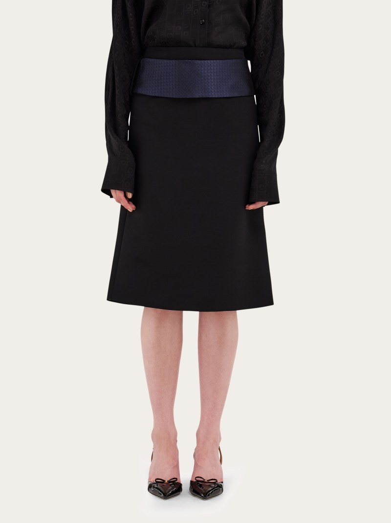 Ferragamo | Women's Belted Skirt - Black