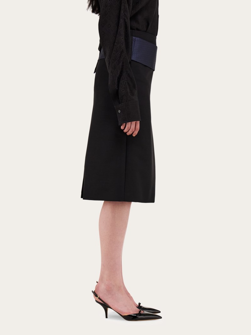 Ferragamo | Women's Belted Skirt - Black