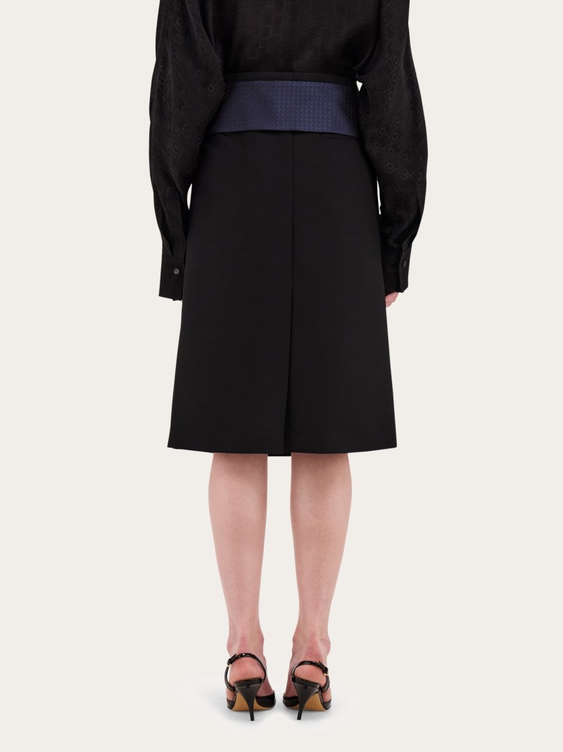 Ferragamo | Women's Belted Skirt - Black