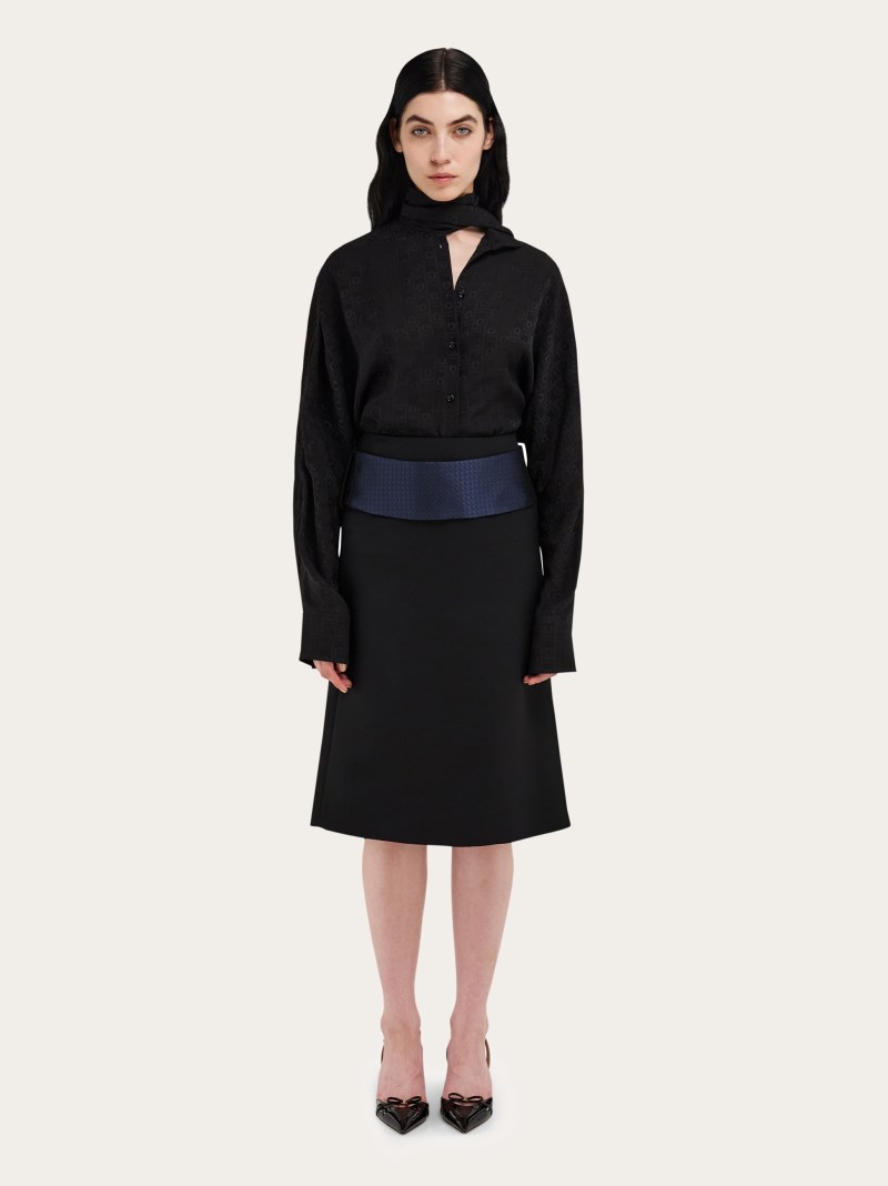 Ferragamo | Women's Belted Skirt - Black