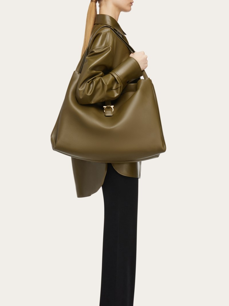 Ferragamo | Women's Tote Bag - Olive Green