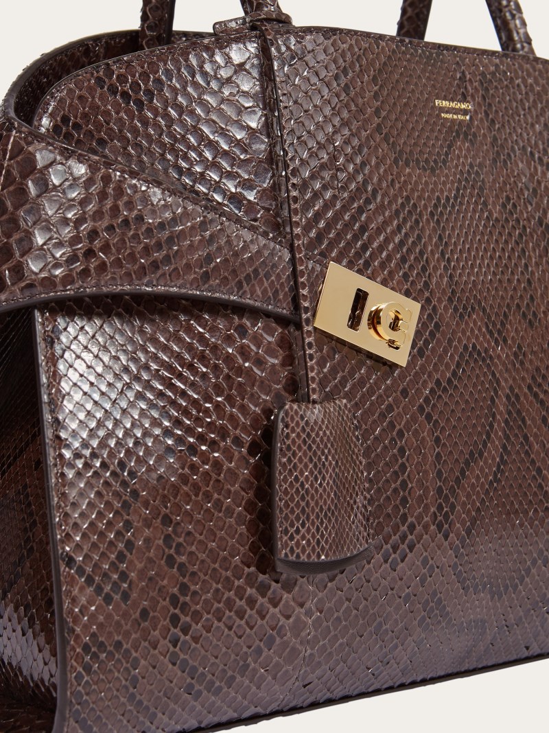 Ferragamo | Women's Hug Handbag - Testa Di Moro