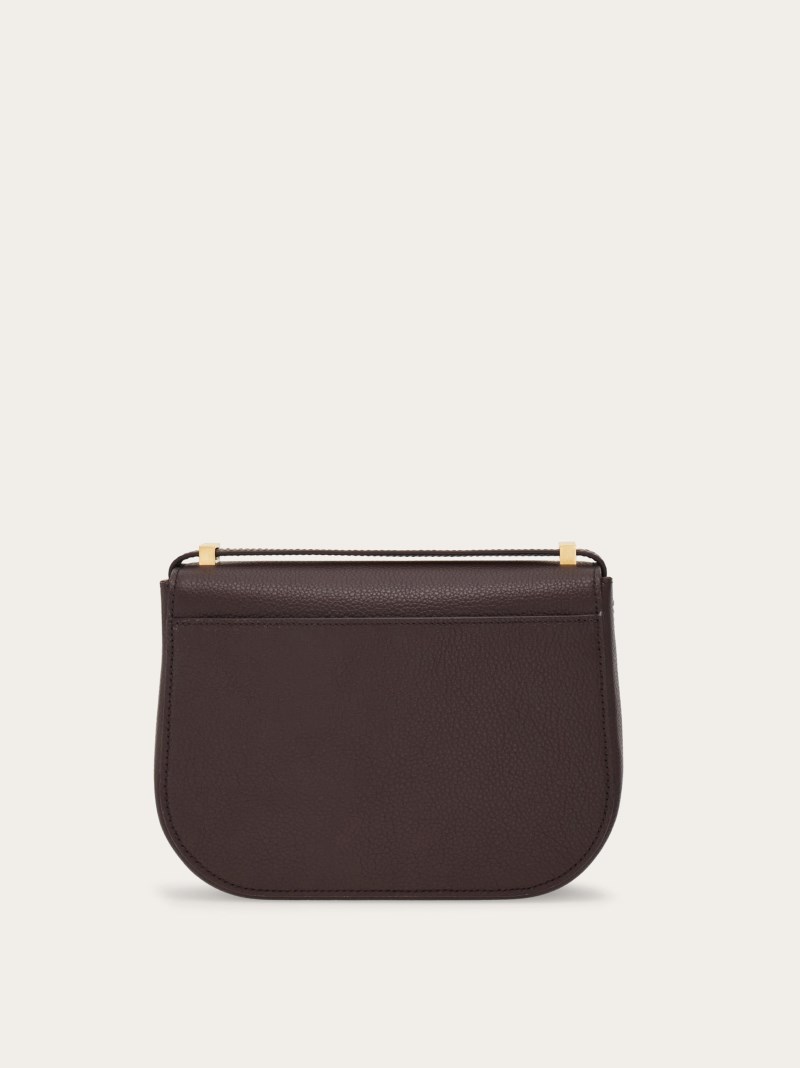 Ferragamo | Women's Double Gancini Crossbody Bag - Oxblood