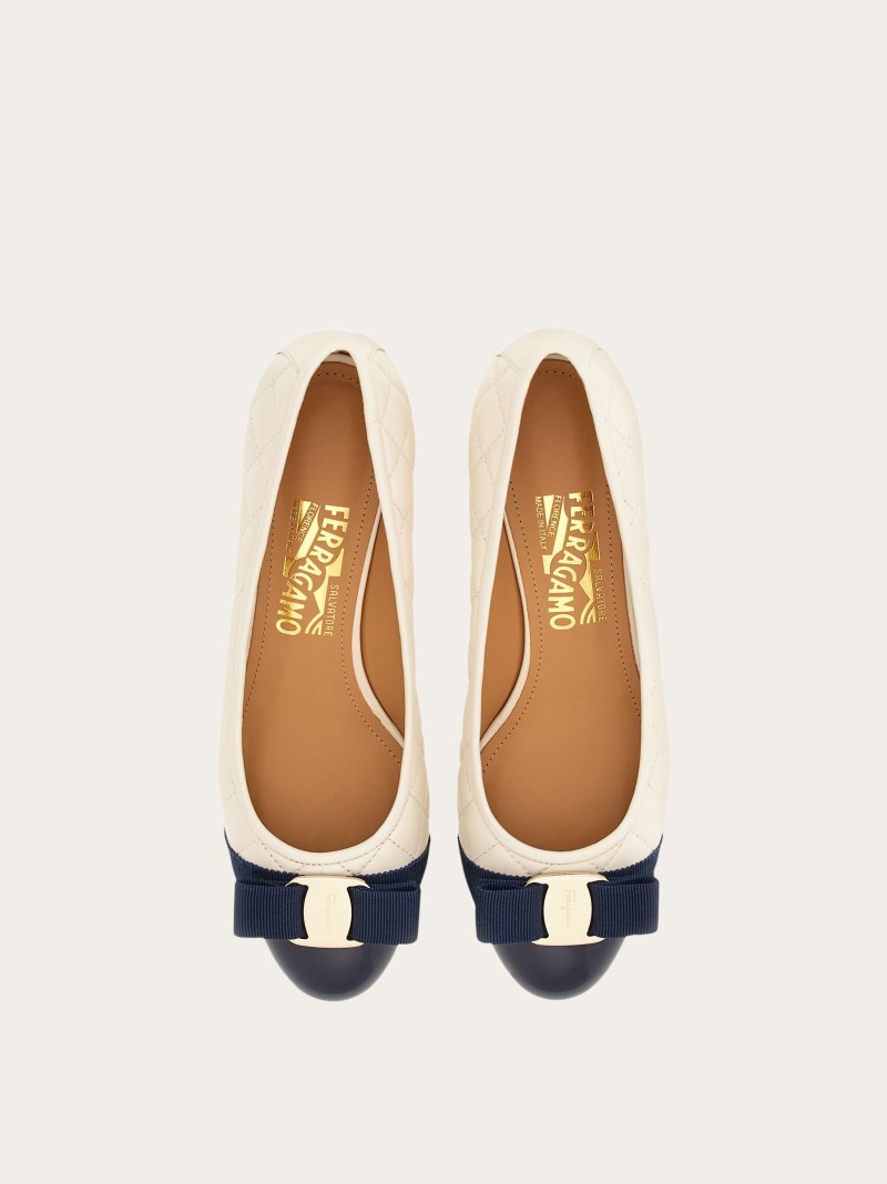 Ferragamo | Women's Quilted Vara Pump - Midnight Blue