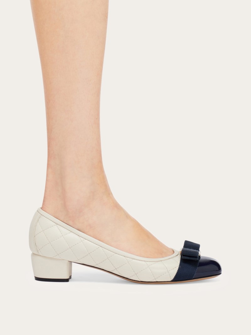 Ferragamo | Women's Quilted Vara Pump - Midnight Blue