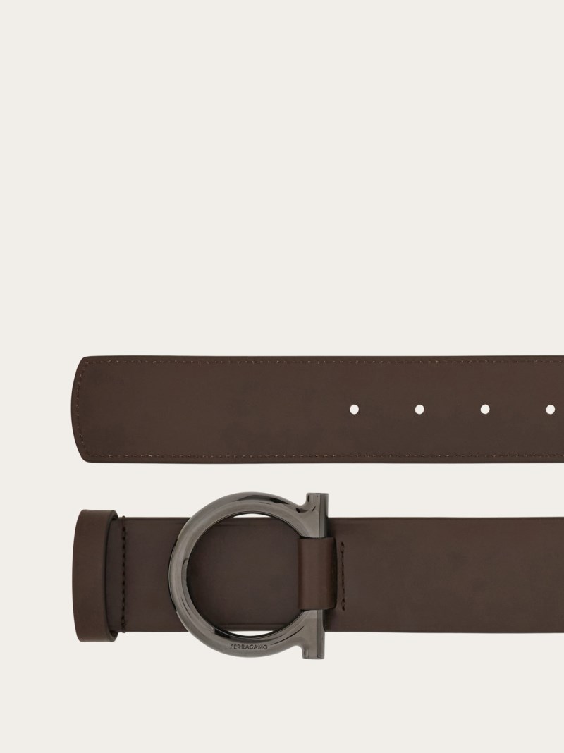 Ferragamo | Men's Fixed Gancini Belt - Testa Di Moro
