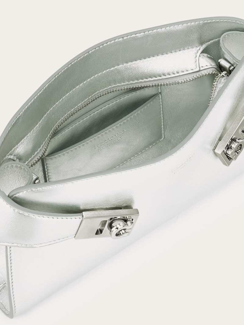 Ferragamo | Women's Metallic Hug Mini Crossbody Bag - Silver