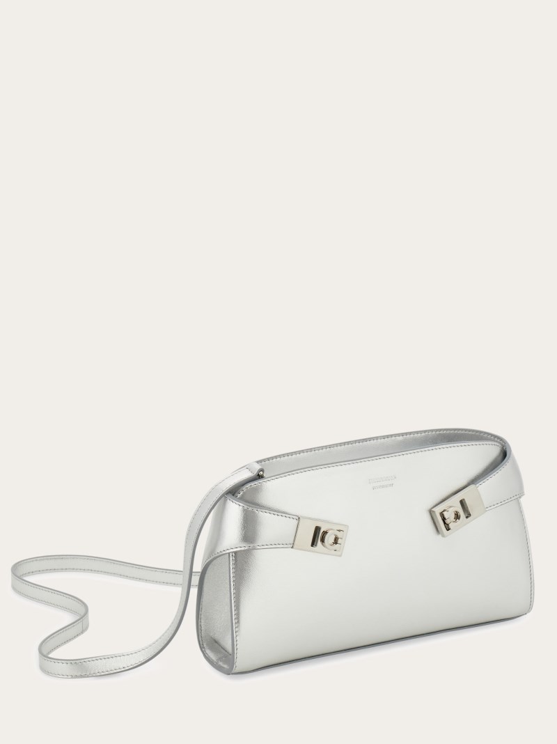 Ferragamo | Women's Metallic Hug Mini Crossbody Bag - Silver