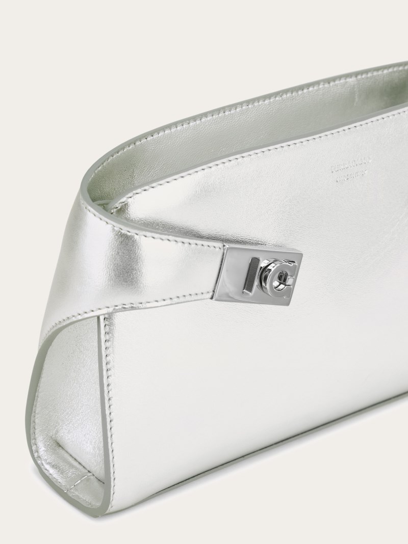 Ferragamo | Women's Metallic Hug Mini Crossbody Bag - Silver