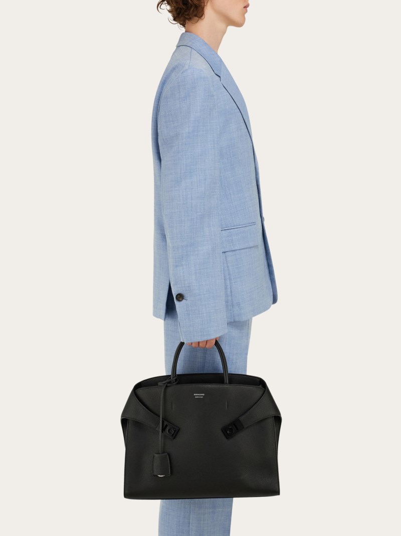 Ferragamo | Men's Hug Briefcase - Black