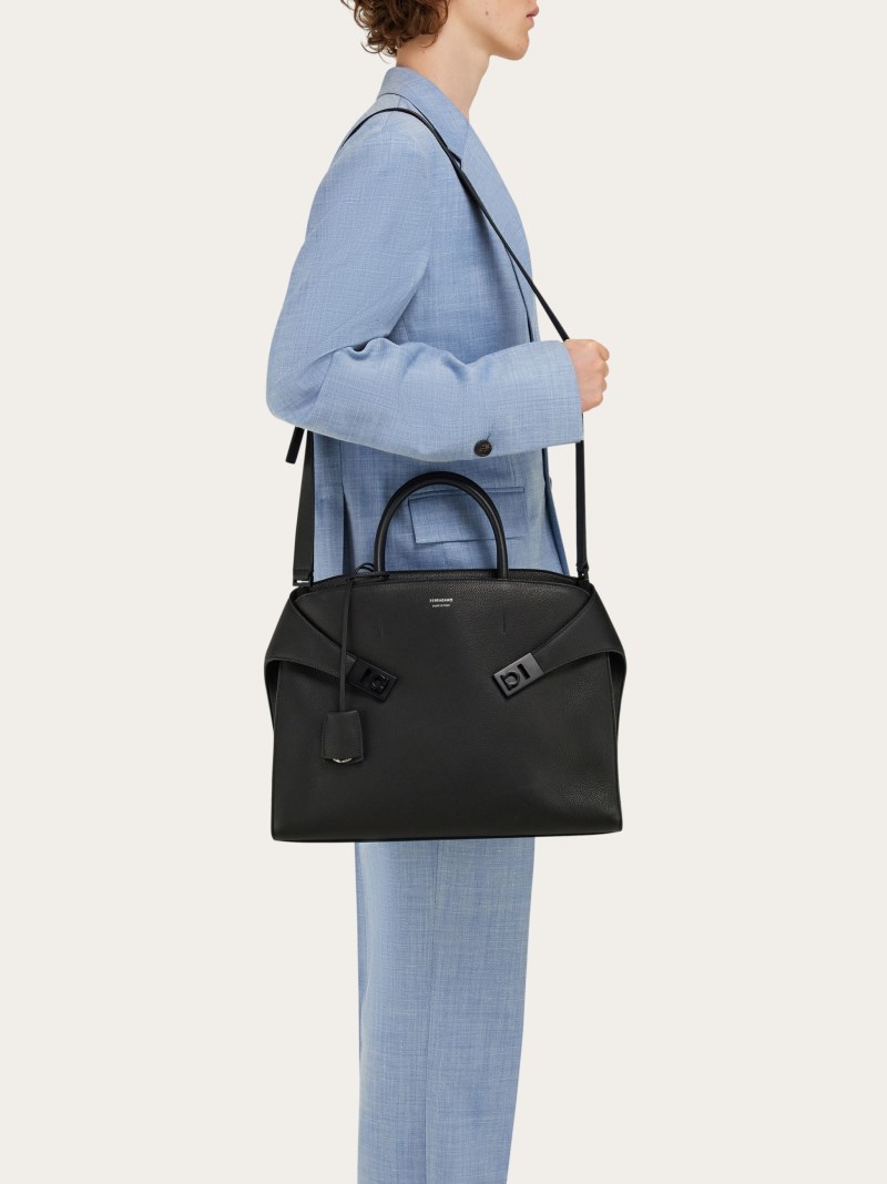 Ferragamo | Men's Hug Briefcase - Black