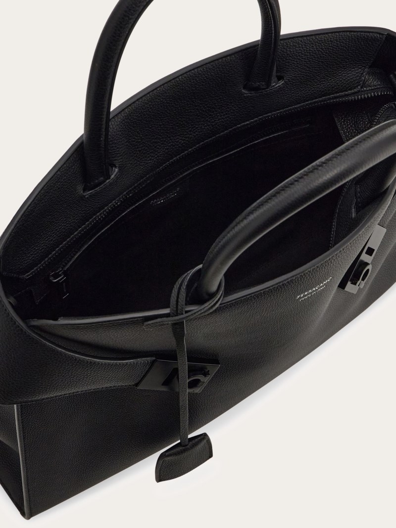 Ferragamo | Men's Hug Briefcase - Black