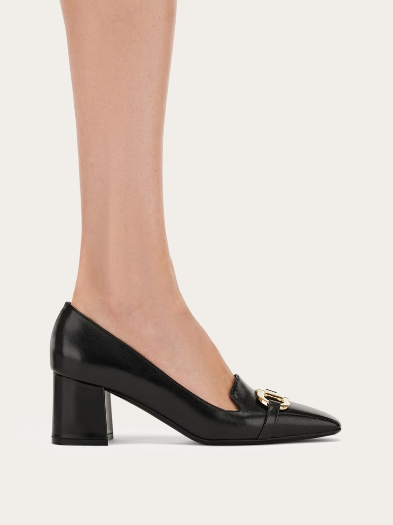 Ferragamo | Women's Pump With Gancini Ornament - Black