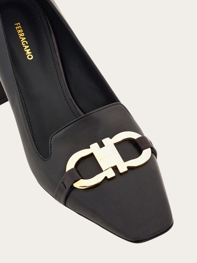 Ferragamo | Women's Pump With Gancini Ornament - Black