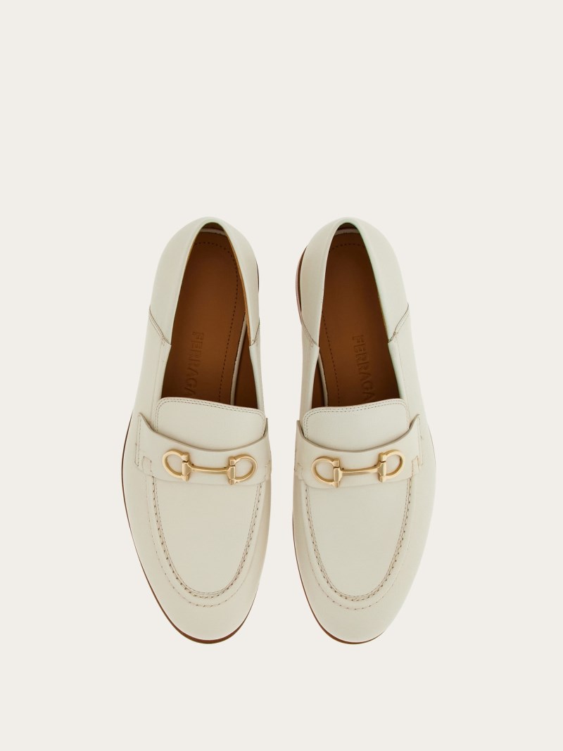 Ferragamo | Women's Mule Loafer With Gancini Ornament - Mascarpone