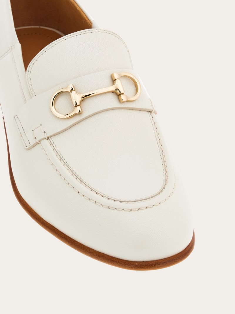 Ferragamo | Women's Mule Loafer With Gancini Ornament - Mascarpone