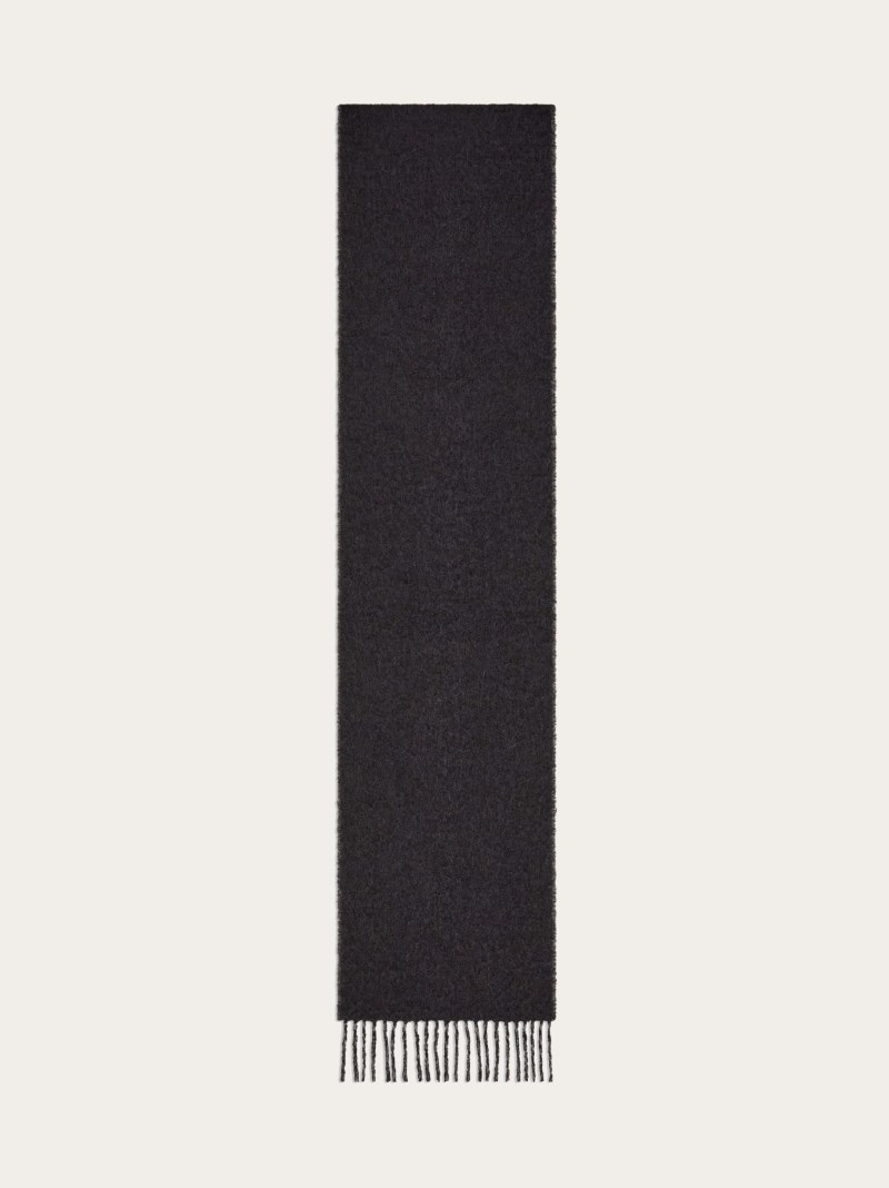 Ferragamo | Men's Venna Logo Scarf - Charcoal/Grey