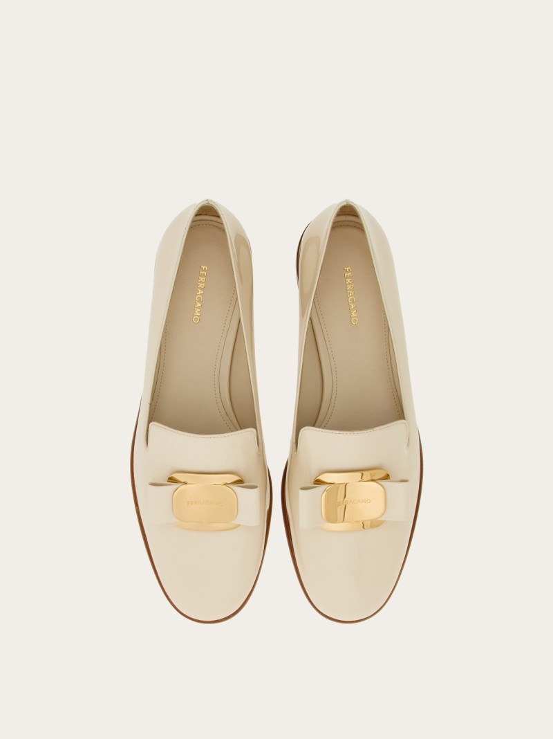 Ferragamo | Women's New Vara Plate Loafer - Mascarpone