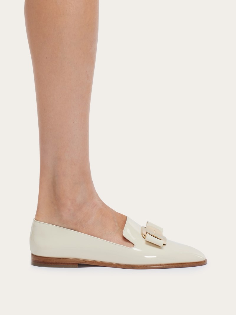 Ferragamo | Women's New Vara Plate Loafer - Mascarpone