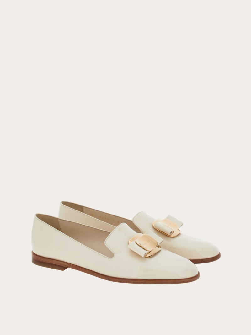 Ferragamo | Women's New Vara Plate Loafer - Mascarpone