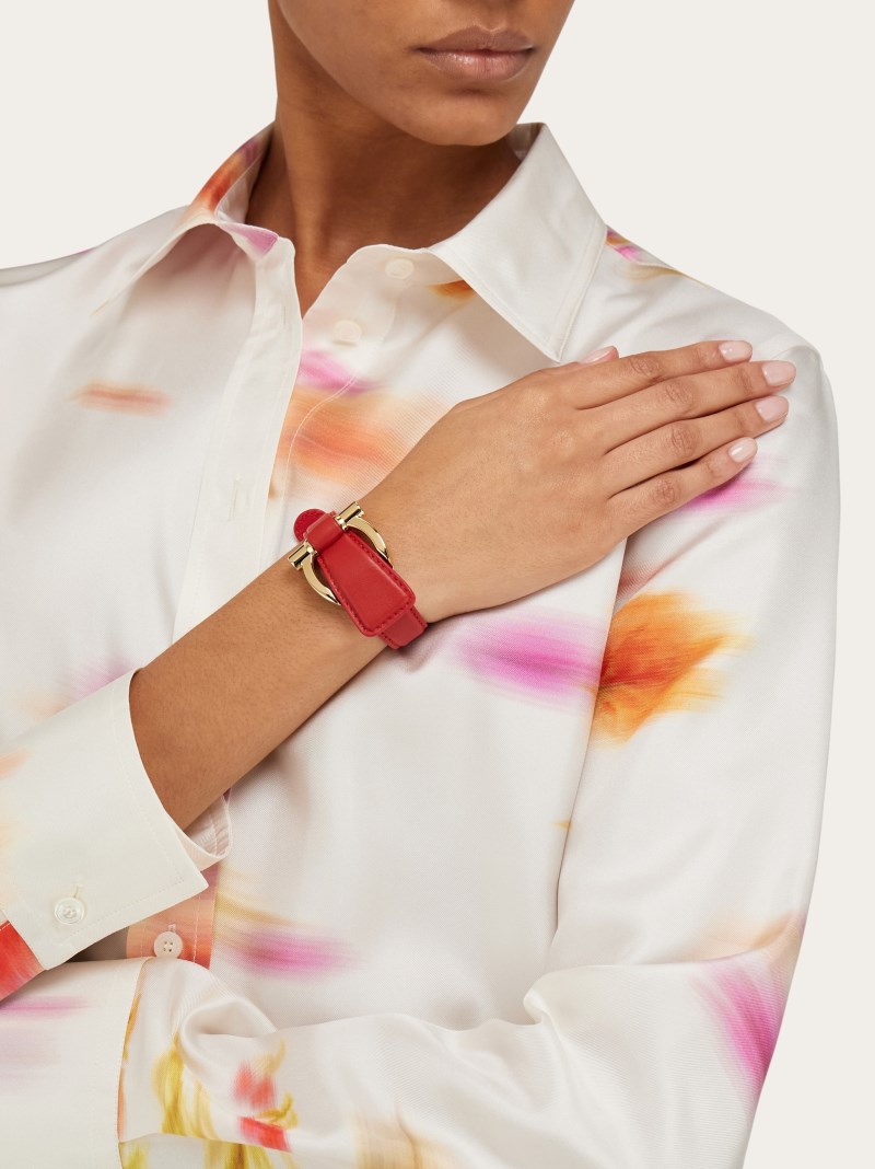 Ferragamo | Women's Gancini Bracelet - Flame Red