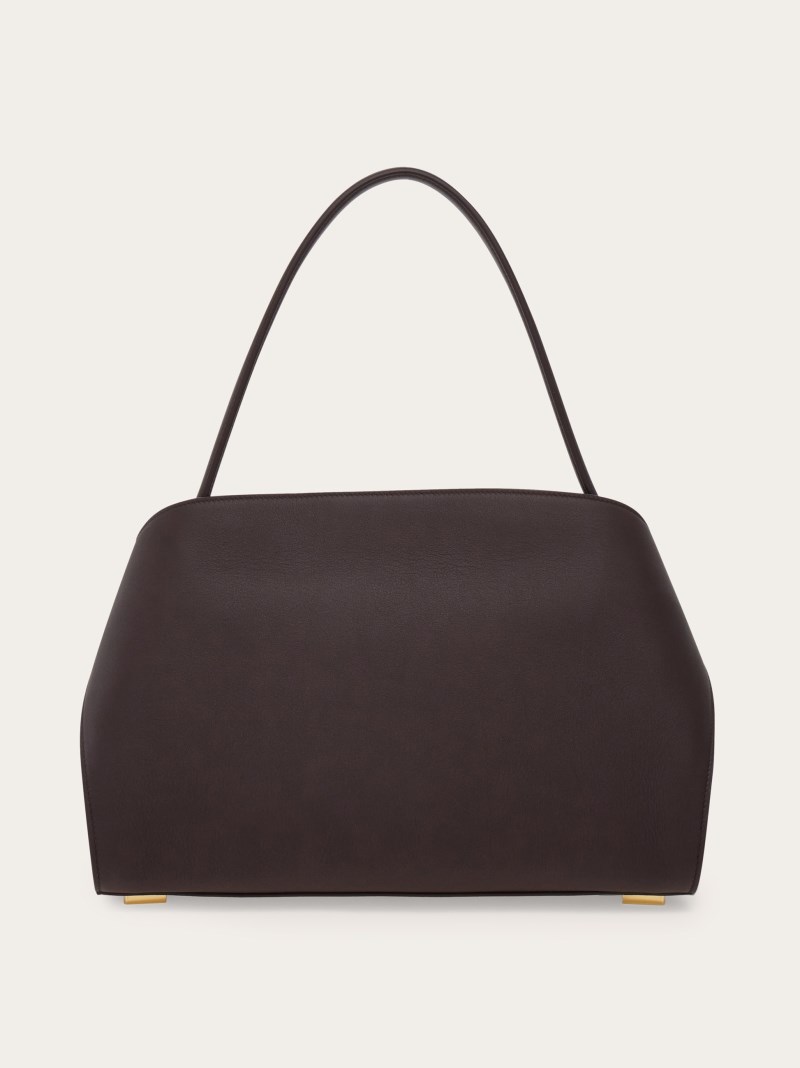 Ferragamo | Women's Hug Soft Bicolor Shoulder Bag - Oxblood