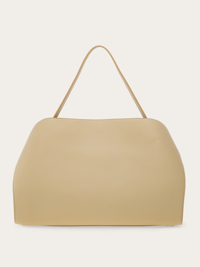 Ferragamo | Women's Hug Soft Bicolor Shoulder Bag - Stone