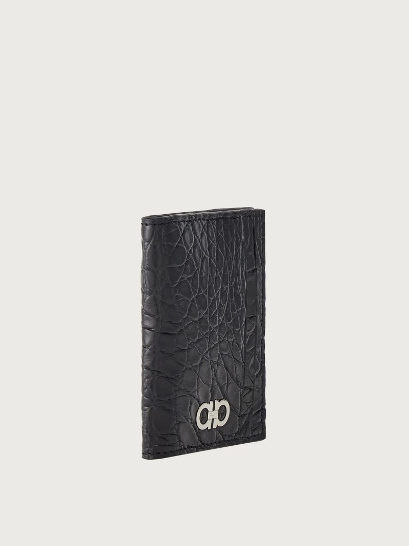 Ferragamo | Men's Gancini Credit Card Holder - Black