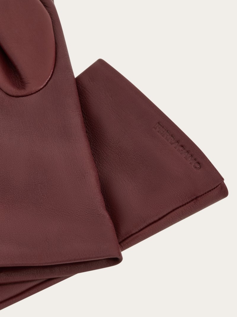 Ferragamo | Women's Cashmere-Lined Gloves - Burgundy