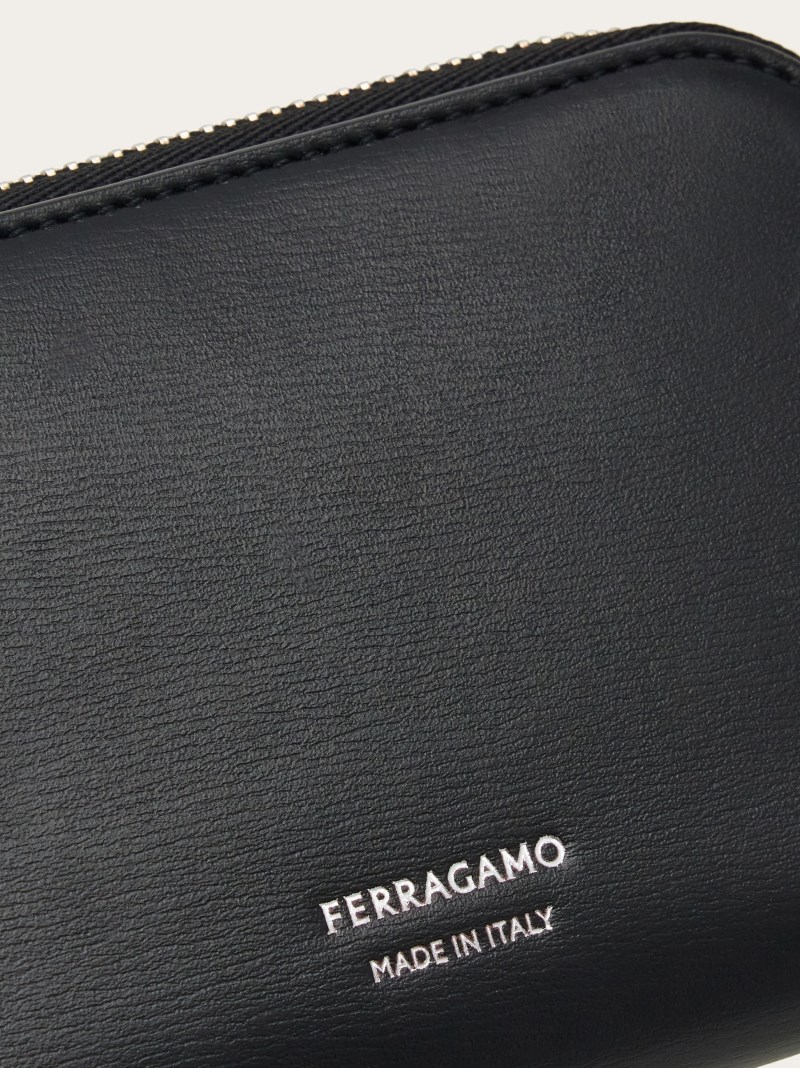 Ferragamo | Men's Zipped Credit Card Holder - Black