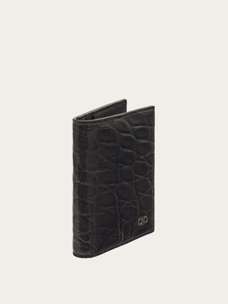 Ferragamo | Men's Gancini Credit Card Holder - Stromboli Sand