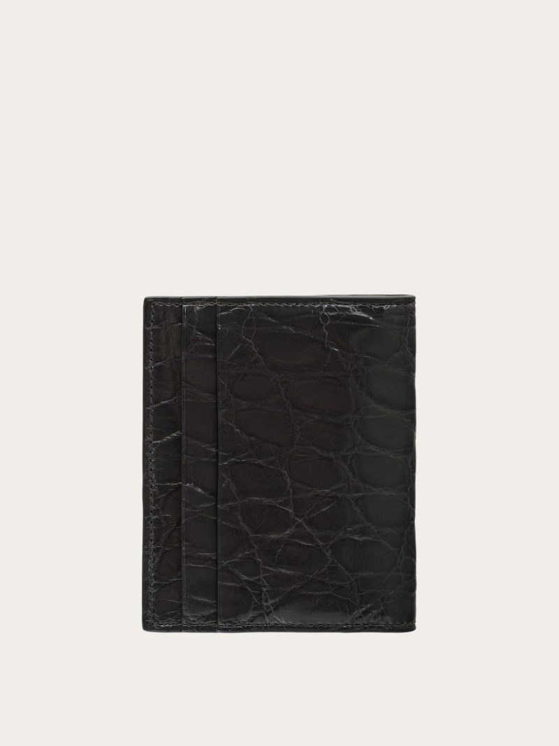 Ferragamo | Men's Gancini Credit Card Holder - Stromboli Sand