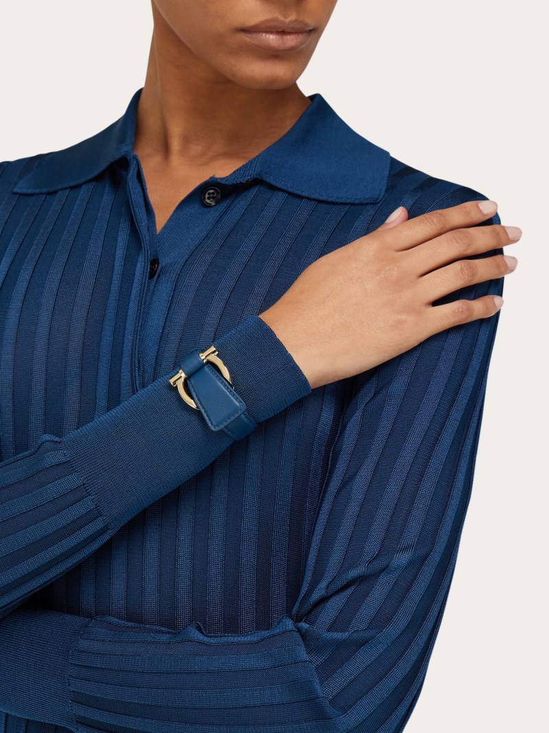 Ferragamo | Women's Gancini Bracelet - Teal Blue