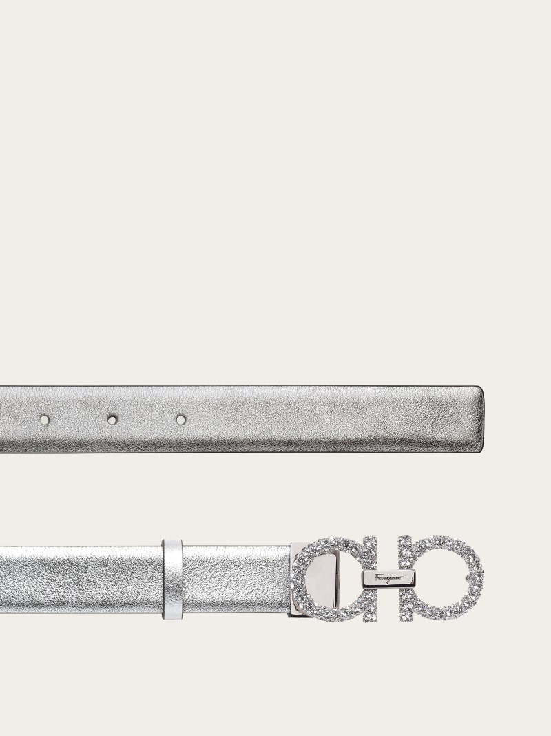Ferragamo | Women's Adjustable Gancini Belt - Silver